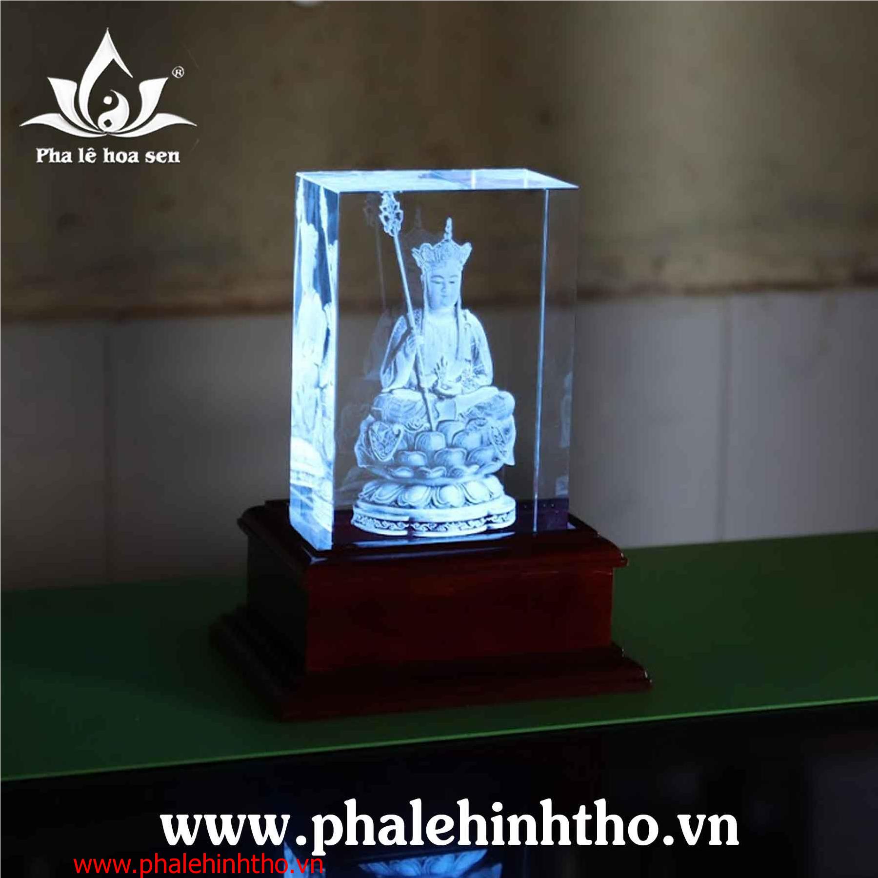 Phật địa tạng ngồi khắc 3D kt: 10x15x6cm