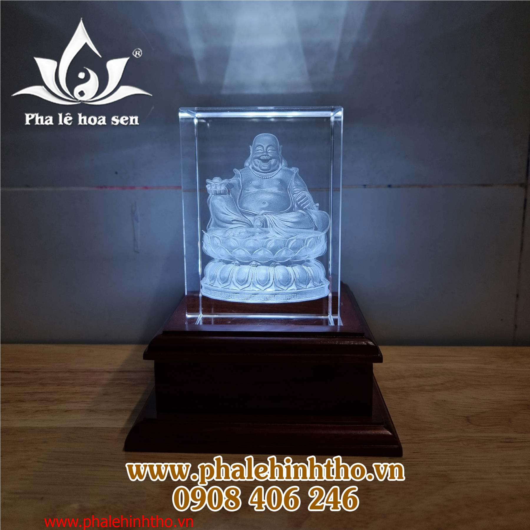 Phật di lặc khắc 3D kích thước 8x12x8cm